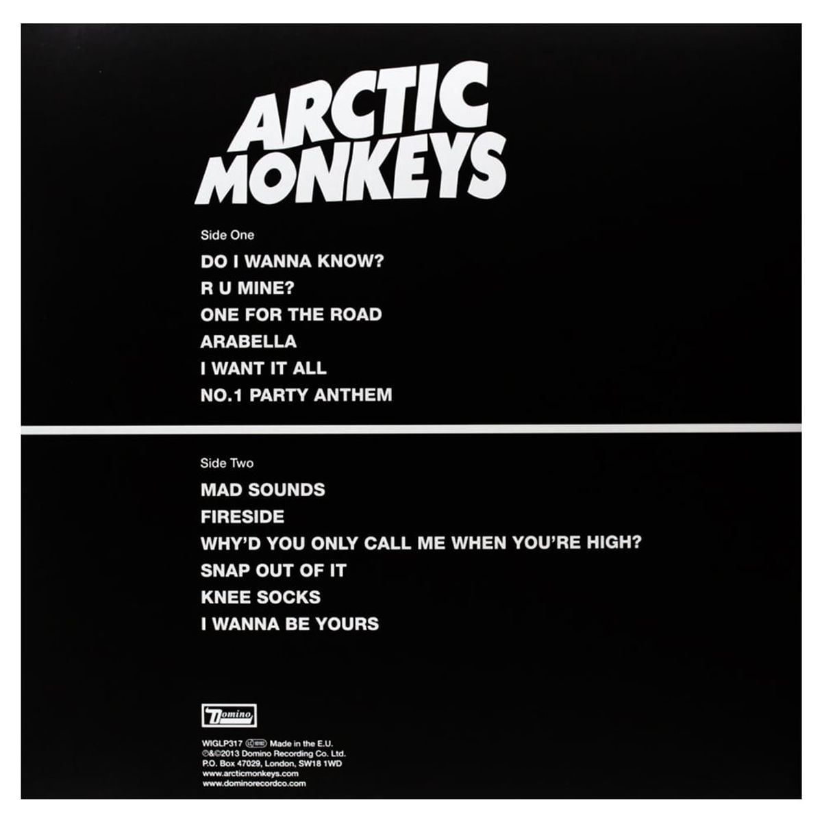 DOMINO - Arctic Monkeys  AM - Vinilo Importado USA