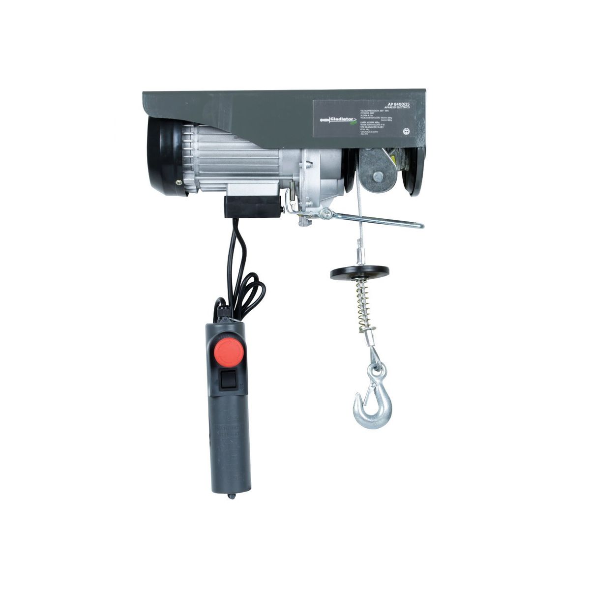 GLADIATOR - TECLE ELECTRICO PROFESIONAL GLADIATOR 400KG 850W Alzada 6-12mts AP 8400