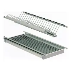 GENERICO - Secador Inoxidable para Cocina con Estantes y Bandeja 56x22cm