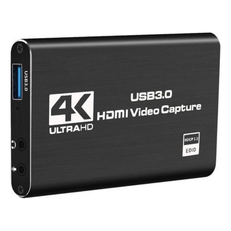 GENERICO - Capturadora de Video 4K HDMI USB 3.0 para Streaming y Edición