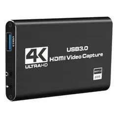 GENERICO - Capturadora de Video 4K HDMI USB 3.0 para Streaming y Edición