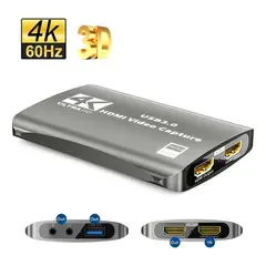 GENERICO - Capturadora Externa de Video 4K 60fps con USB 3.0 HDMI