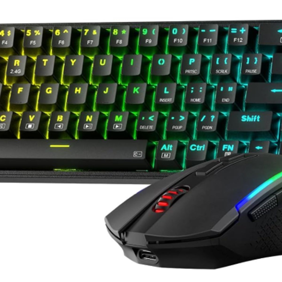 REDRAGON - Combo Gamer Teclado + Mouse - Redragon S136 - Inalámbrico - Black