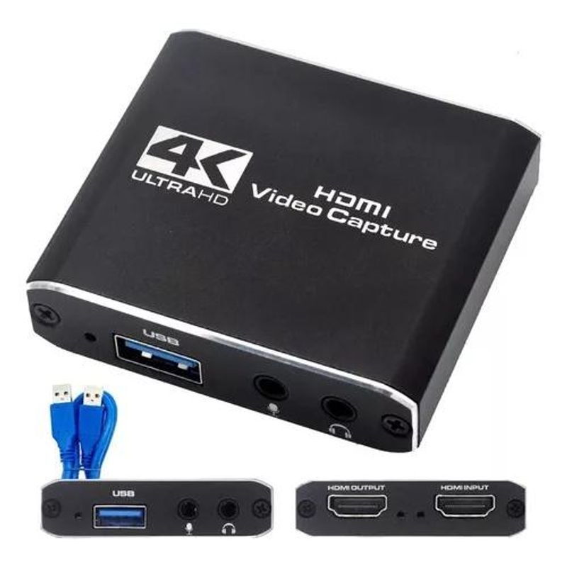 GENERICO - Capturadora HDMI 4K/1080p con Audio y Bucle USB 3.0
