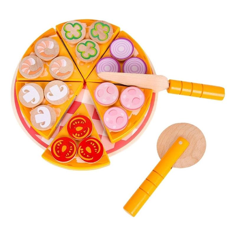 GENERICO - Juego de Cocina de Madera: Pizza Educativa para Niños
