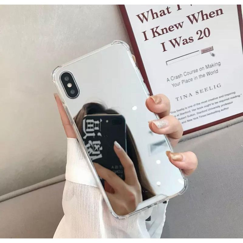 GENERICO - Funda Espejo Plateada para iPhone 7 y 8 Plus Resistente