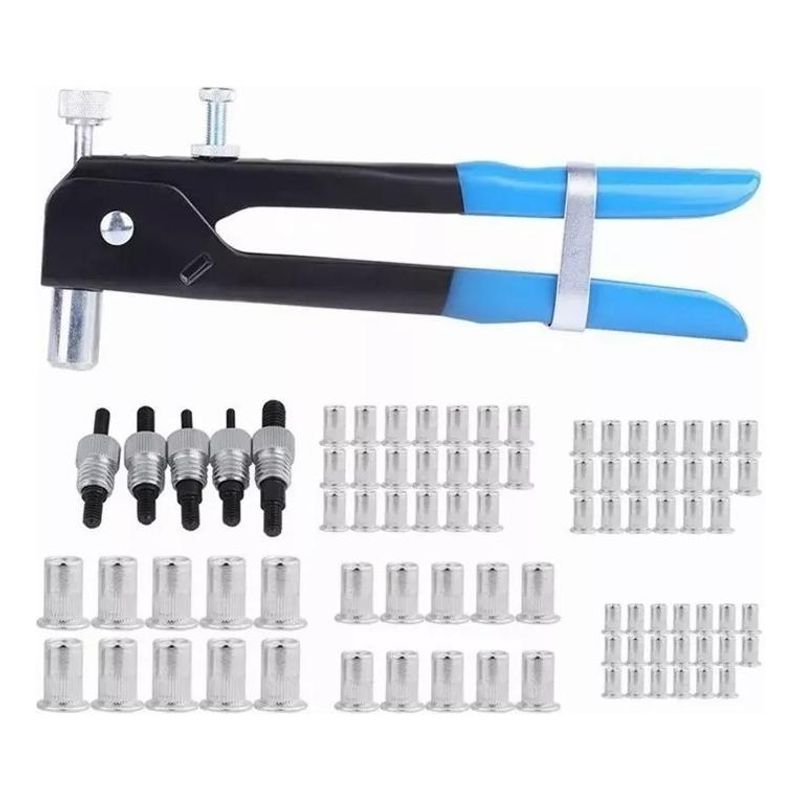 GENERICO - Kit de Remachadora Multifuncional con 86 Piezas y Mandriles