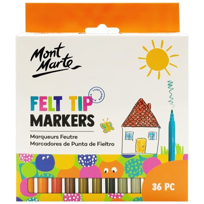 MONT MARTE - Set 36 plumones de fieltro Mont Marte