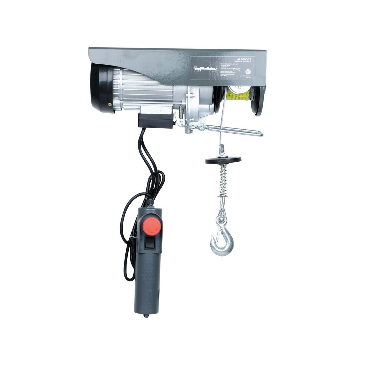 GLADIATOR - TECLE ELECTRICO PROFESIONAL GLADIATOR 600KG 1050W Alzada 6-12mts AP 8600
