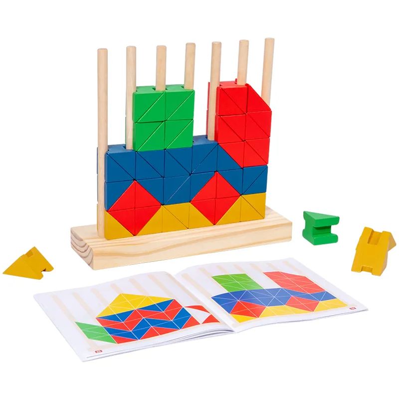 GENERICO - Bloques triangulares de encaje Montessori