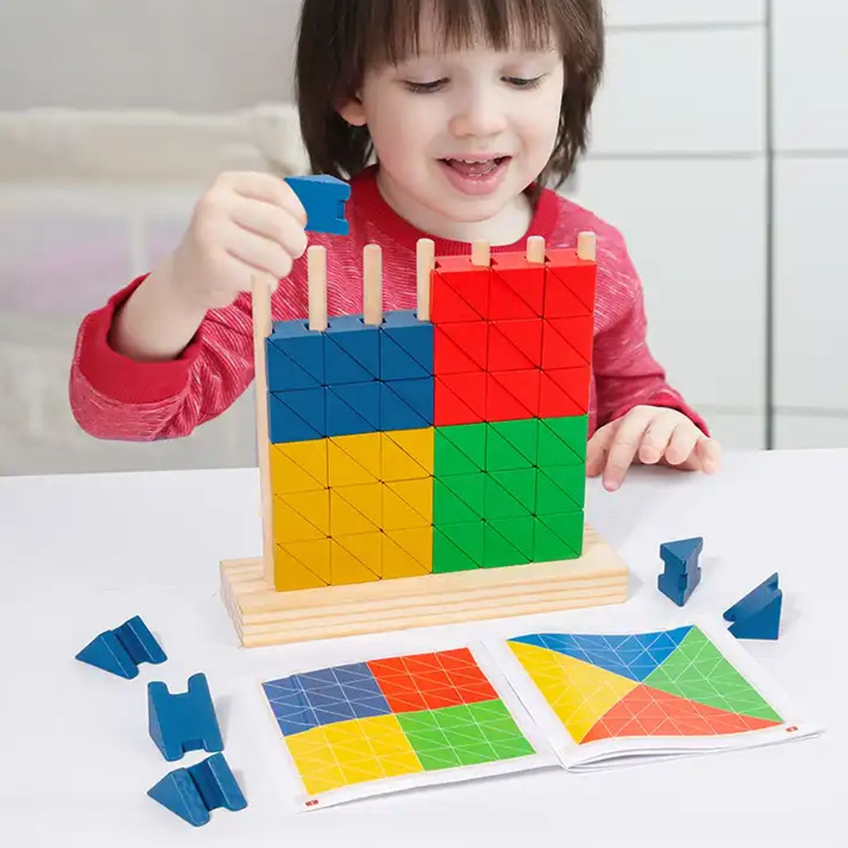 GENERICO - Bloques triangulares de encaje Montessori