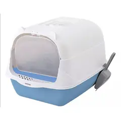 GENERICO - Baño Arenero Para Gatos Cerrado Celeste