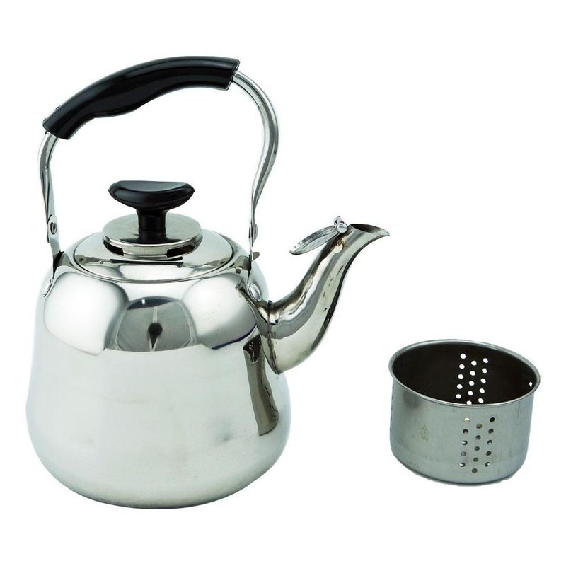 GENERICO - Tetera Elegante de Acero Inoxidable con Filtro Infusor 1.5L