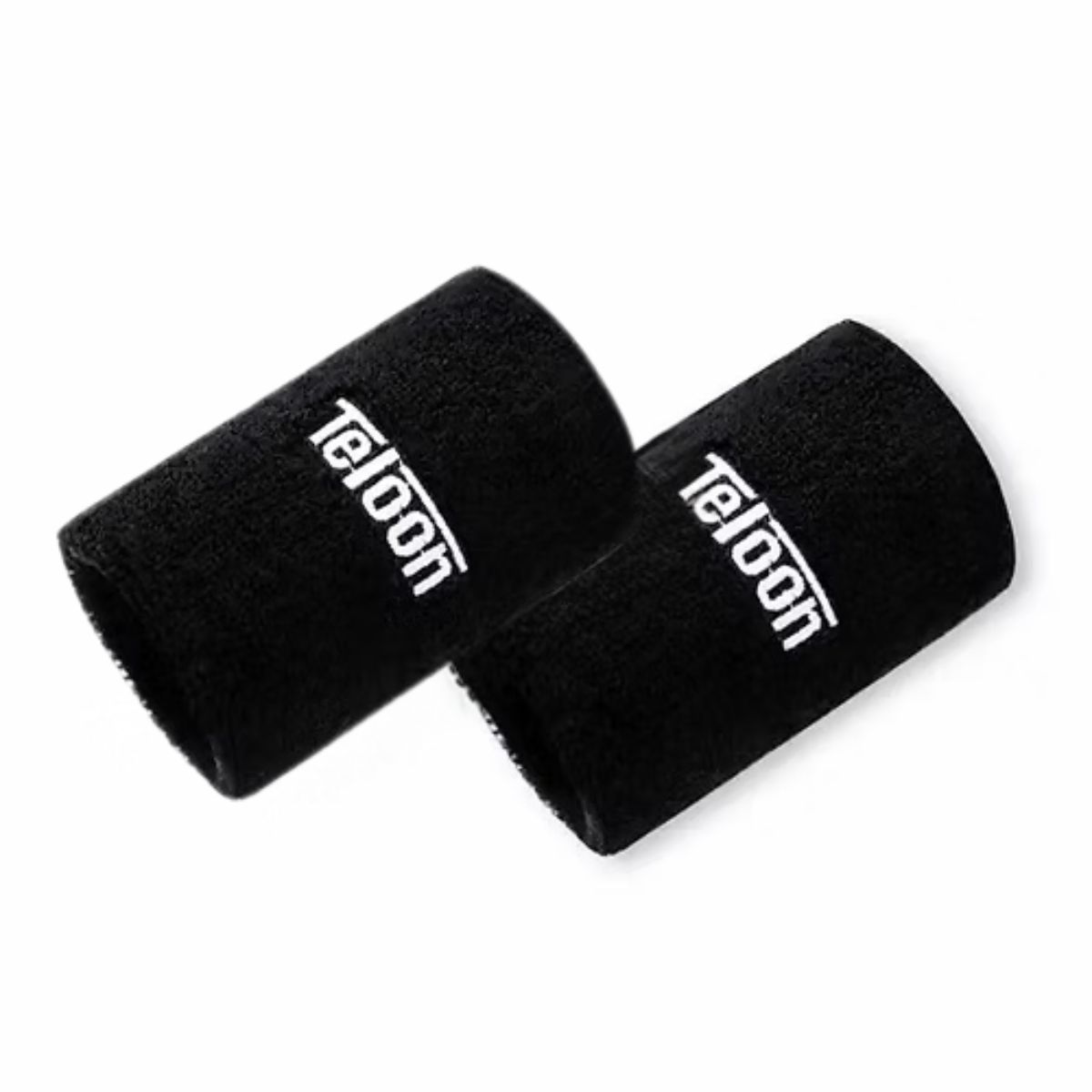 TELOON - Par De Muñequeras Negras Cortas Teloon