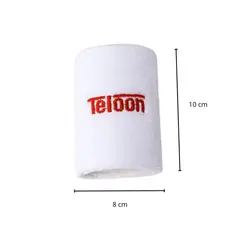 TELOON - Par De Muñequeras Cortas Blancas