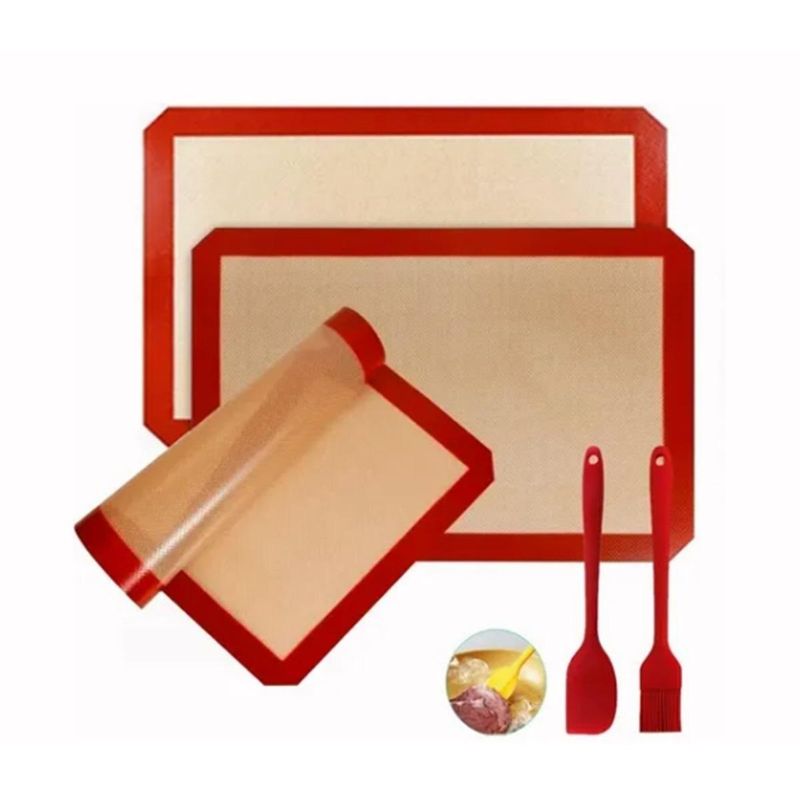 GENERICO - Juego de 5 Alfombrillas de Silicona Antiadherente para Horno