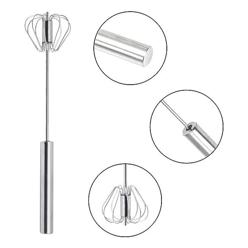 GENERICO - Batidor Semiautomático de Resorte para Mezclar Comidas 26cm
