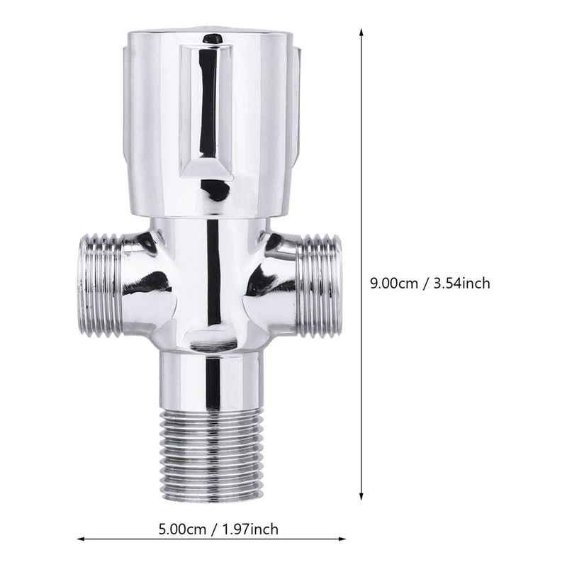 GENERICO - Llave Válvula Angular Doble de Acero Inoxidable para Baño