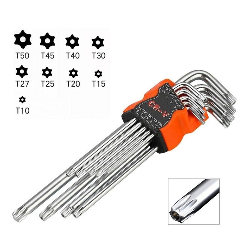GENERICO - Set de Llaves Torx de Acero Forjado para el Hogar