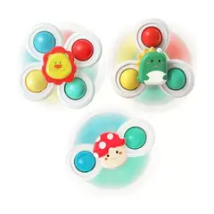 GENERICO - Set 3 Spinner Ventosa León Juguete Giratorio Niños Y Bebes