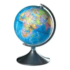 GENERICO - Globo Terráqueo Giratorio Mediano con Base Mapamundi