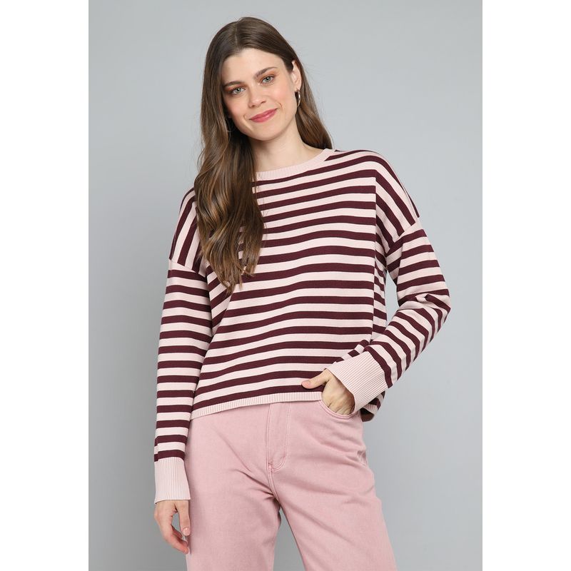 ESPRIT - Sweater Rayado Cuello Redondo Mujer Esprit ESPRIT