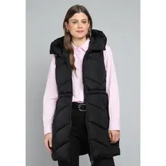 ESPRIT - Parka Larga sin Mangas con Capucha Mujer