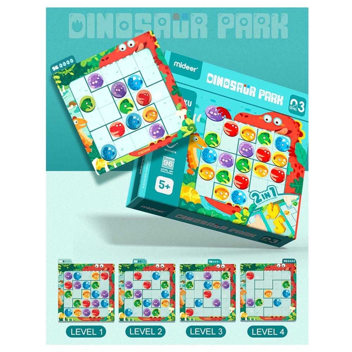 MIDEER - Juego de mesa - Sudoku Dinosaurios