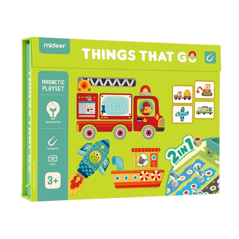 MIDEER - Juego magnético de medios de transporte