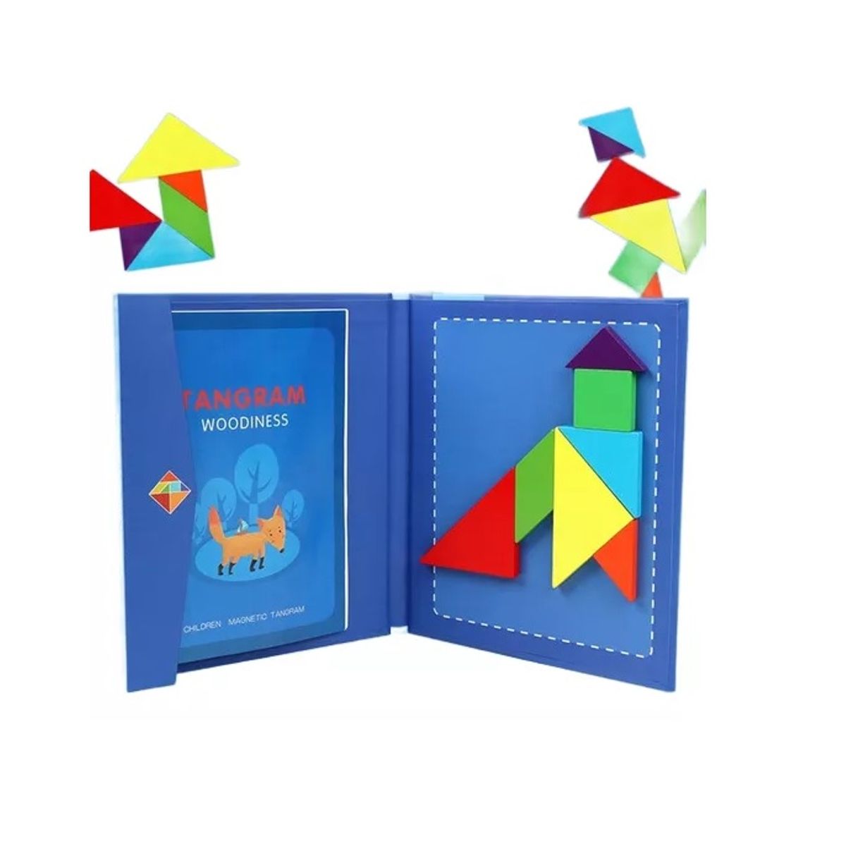 GENERICO - Tangrama Rompecabezas Magnéticos 3D Montessori Didáctico