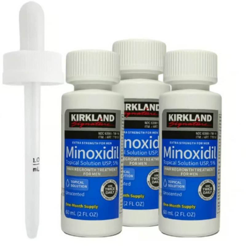 KIRKLAND - MINOXIDIL KIRKLAND TRATAMIENTO 3 MES + GOTERO ORIGINAL.-
