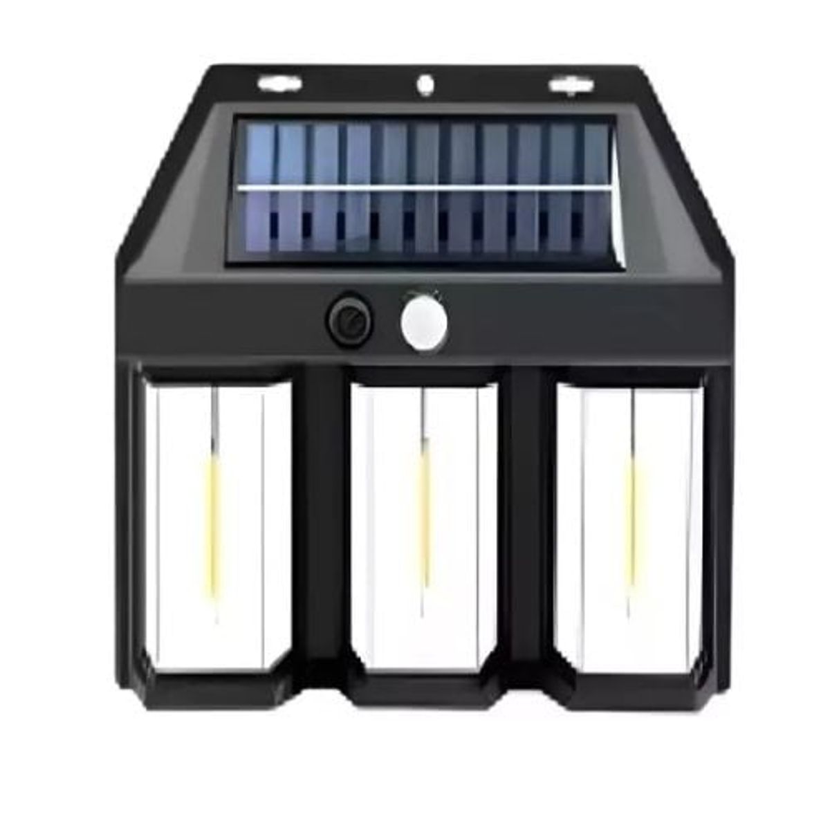 IRM - Lampara Solar De Pared 3 Focos + Sensor Movimiento Luz