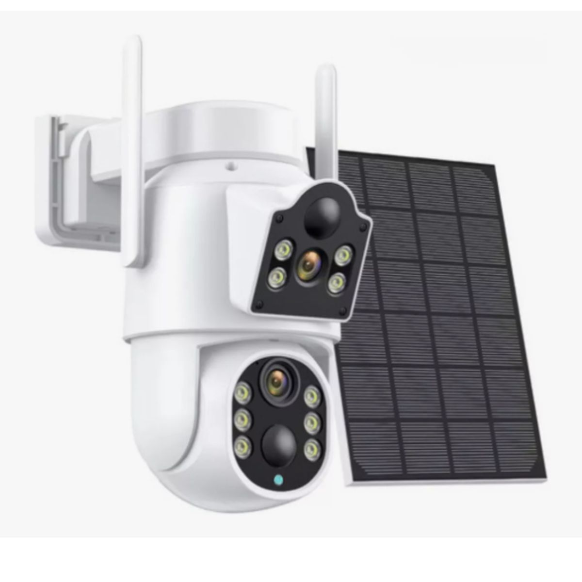 GENERICO - Cámara Seguridad Solar Doble Lente