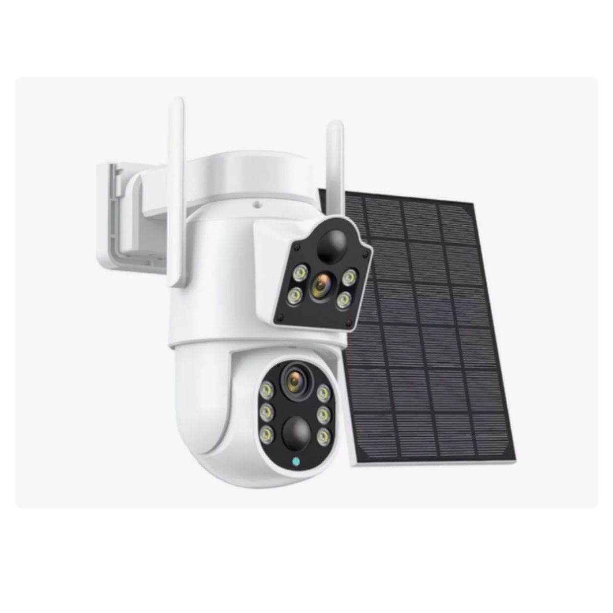 GENERICO - Cámara Seguridad Solar Doble Lente