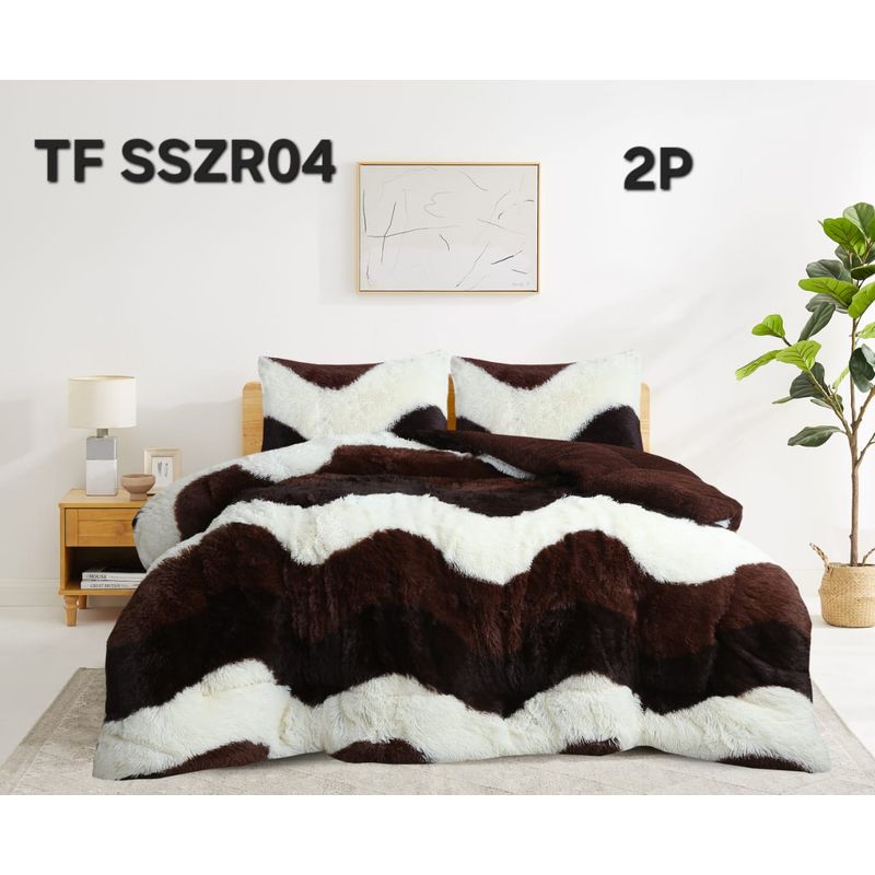 GENERICO - Cubrecamas de Invierno Peludos con Chiporro 2 P Multicolor TFZZSR04