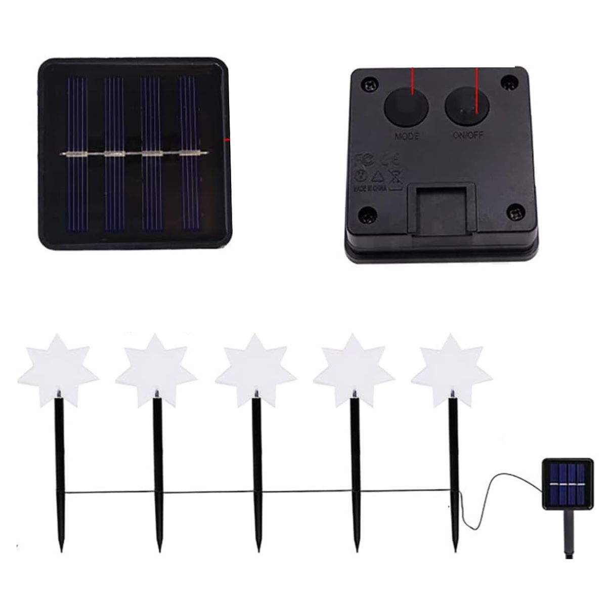 GENERICO - 5 Luces Verticales Estrella Solar