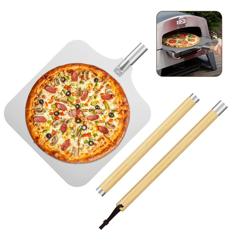 AIZO - AIZO Paleta Pizza Aluminio conMango Madera14in para Horno Profesionale