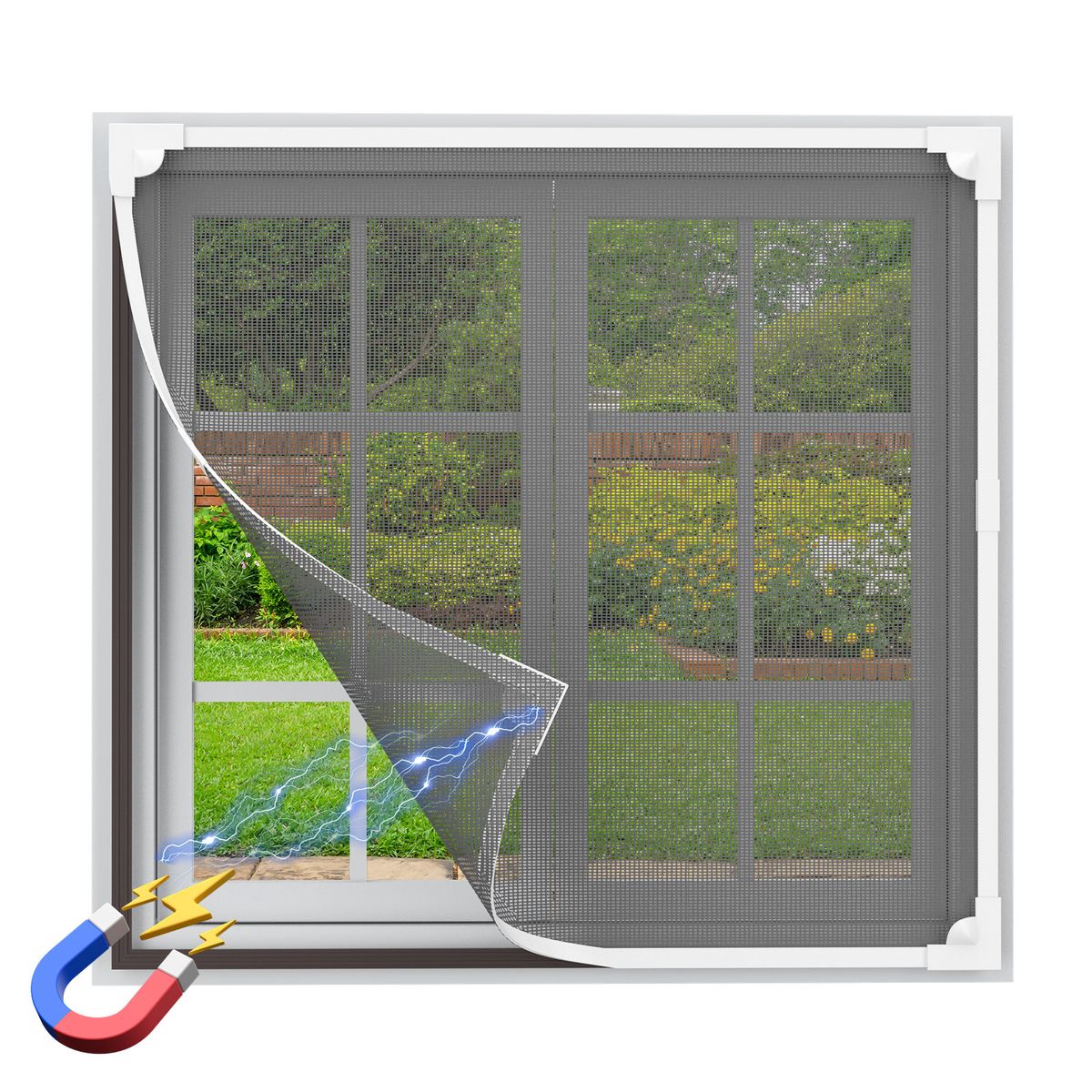 AIZO - AIZO Mosquitero Magnético 130x150cm Fibra Vidrio Invisible