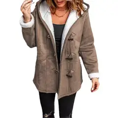 GIOIO - Abrigo Mujer Mediano Largo Abrigado Casual Invierno