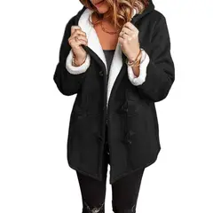 GIOIO - Abrigo Mujer Mediano Largo Abrigado Casual Invierno