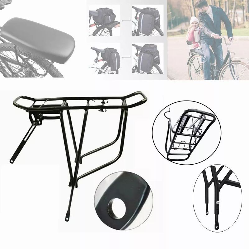 EDWINAYY - Parrilla Bicicleta Con O Sin Freno De Disco Alforjas Oferta