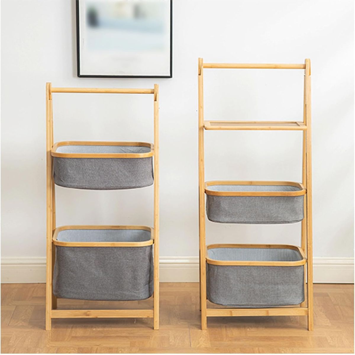 NEWTREE - Estante De Almacenamiento Plegable Organizador 2 Niveles