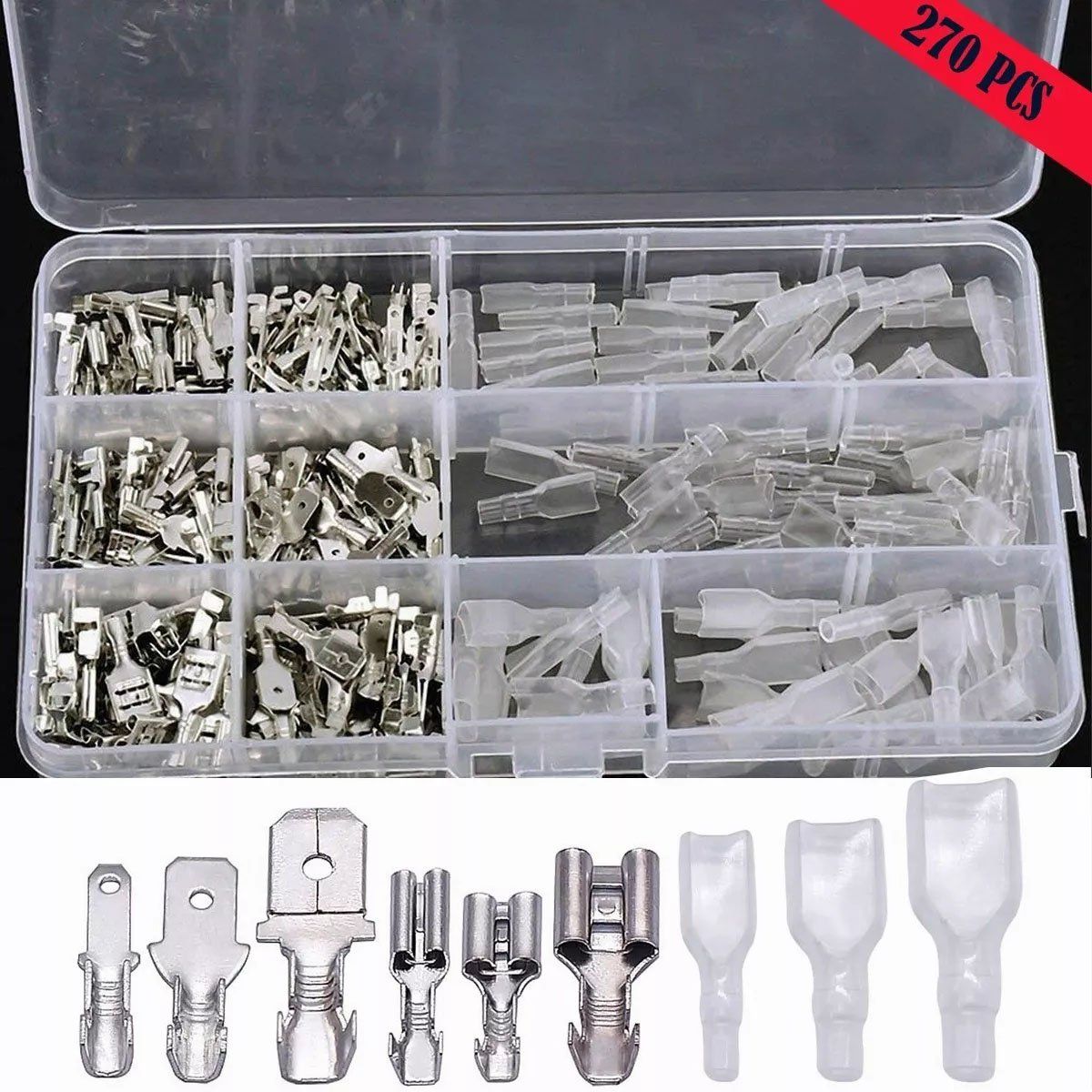 EDWINAYY - Kit Terminales Conectores Eléctricos Aislante Macho Y Hembra