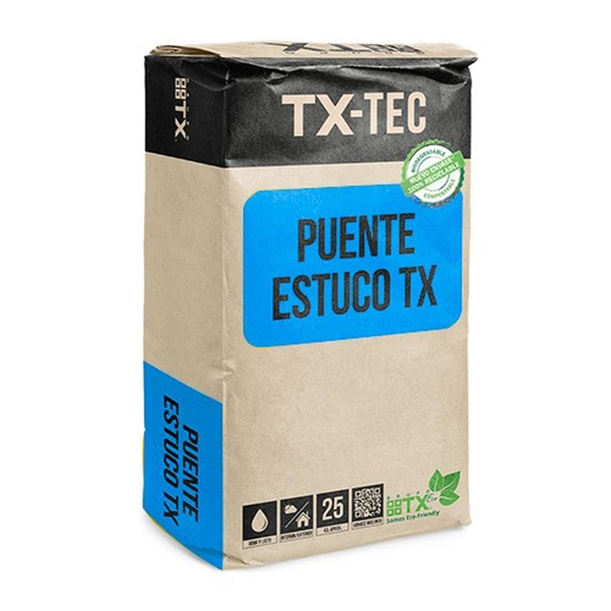 GENERICO - PUENTE ESTUCO - Mortero para adherencia, 25Kg