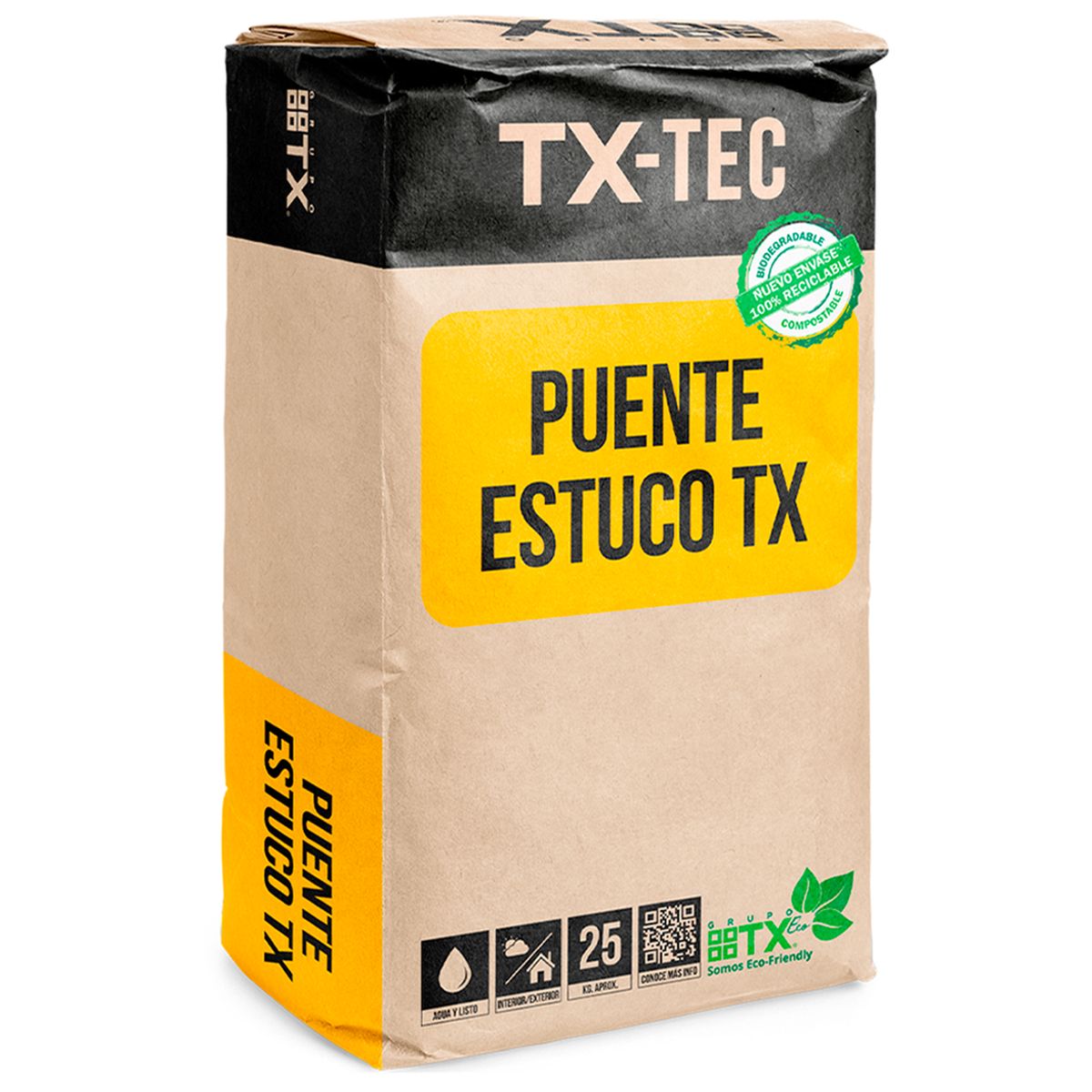 GENERICO - PUENTE ESTUCO - Mortero para adherencia, 25Kg