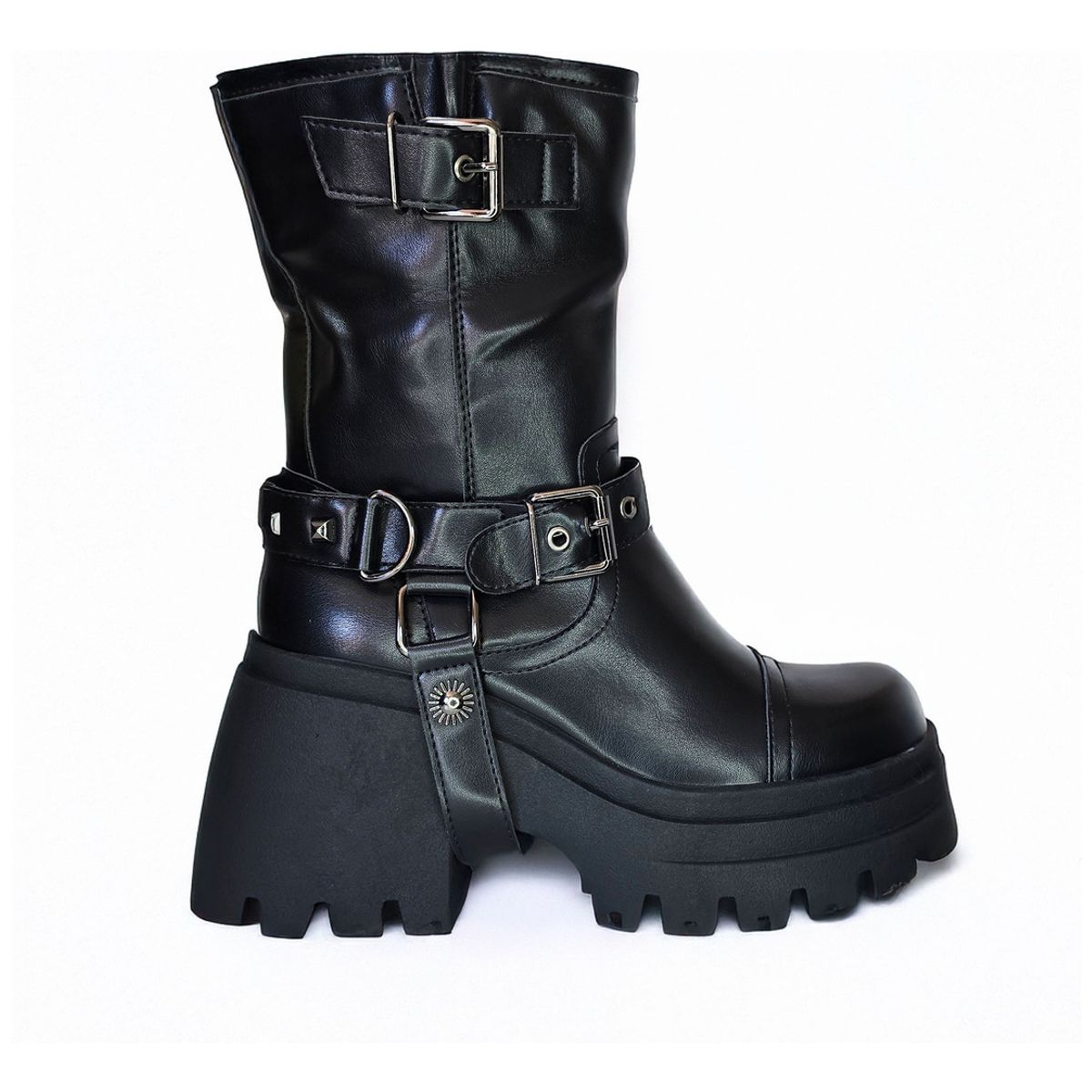 PAND G - Bototos De Moda Plataforma Con Caña 35 al 40 Negro - 7656