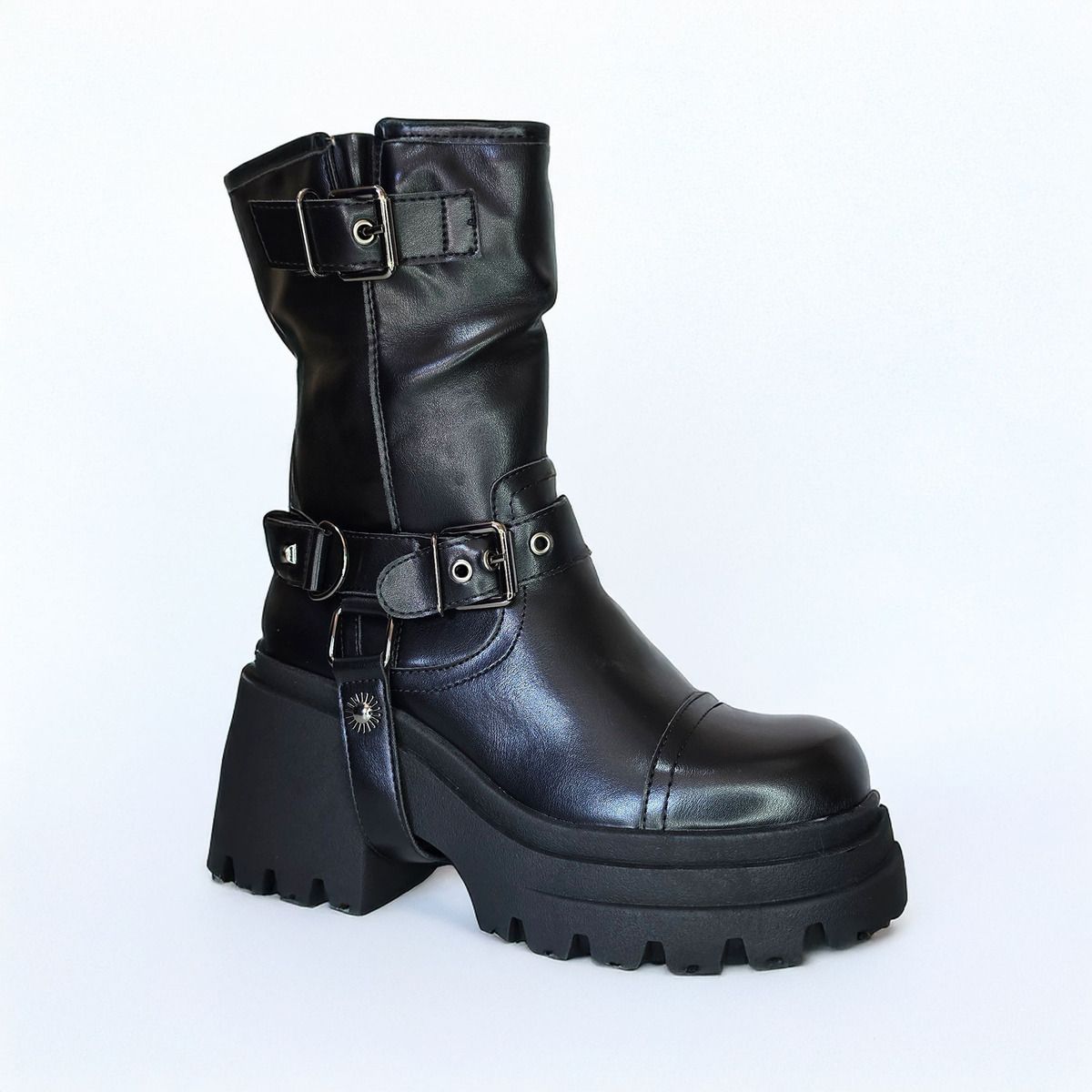 PAND G - Bototos De Moda Plataforma Con Caña 35 al 40 Negro - 7656
