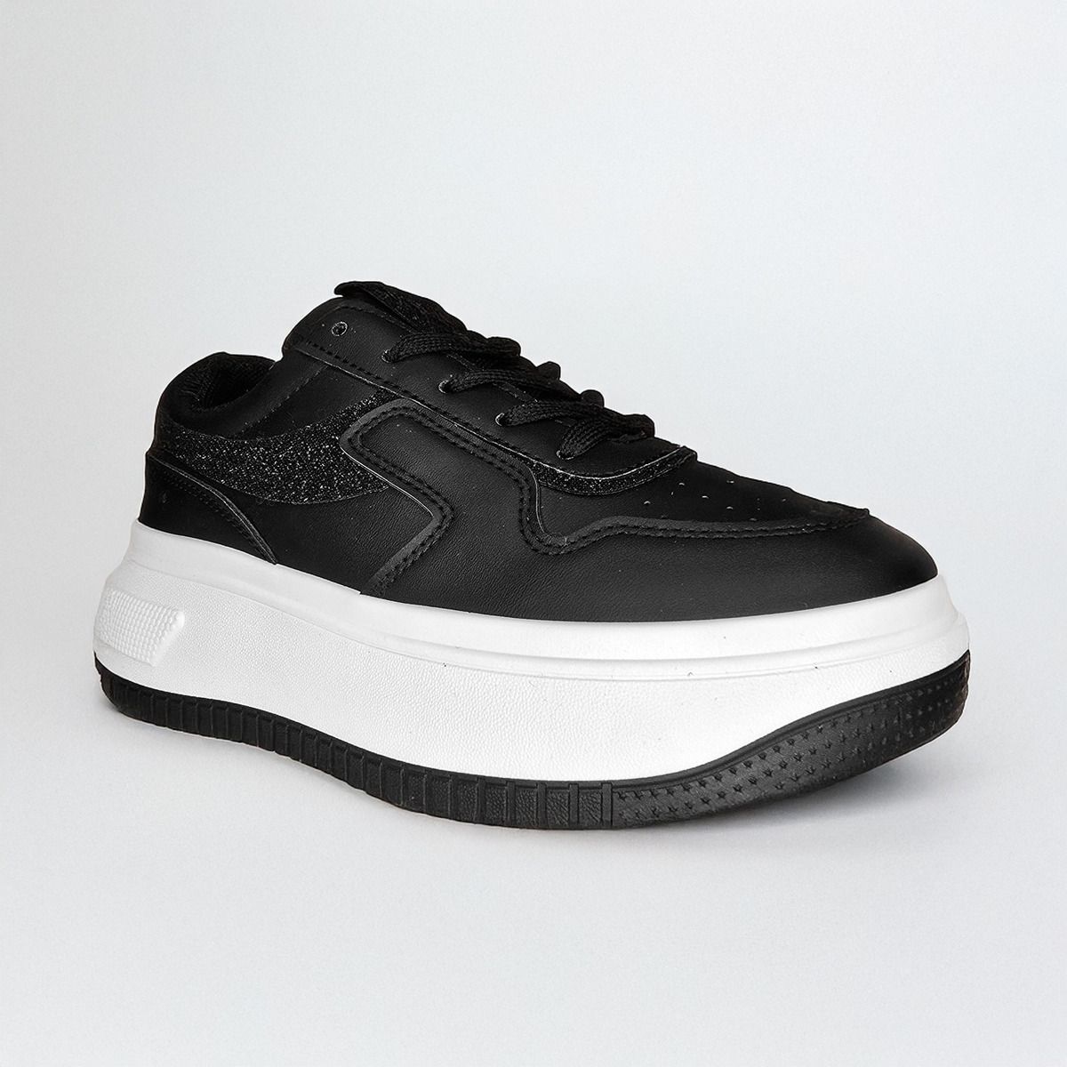 PAND G - Zapatilla Urbana con Plataforma Suave Negras - 7695