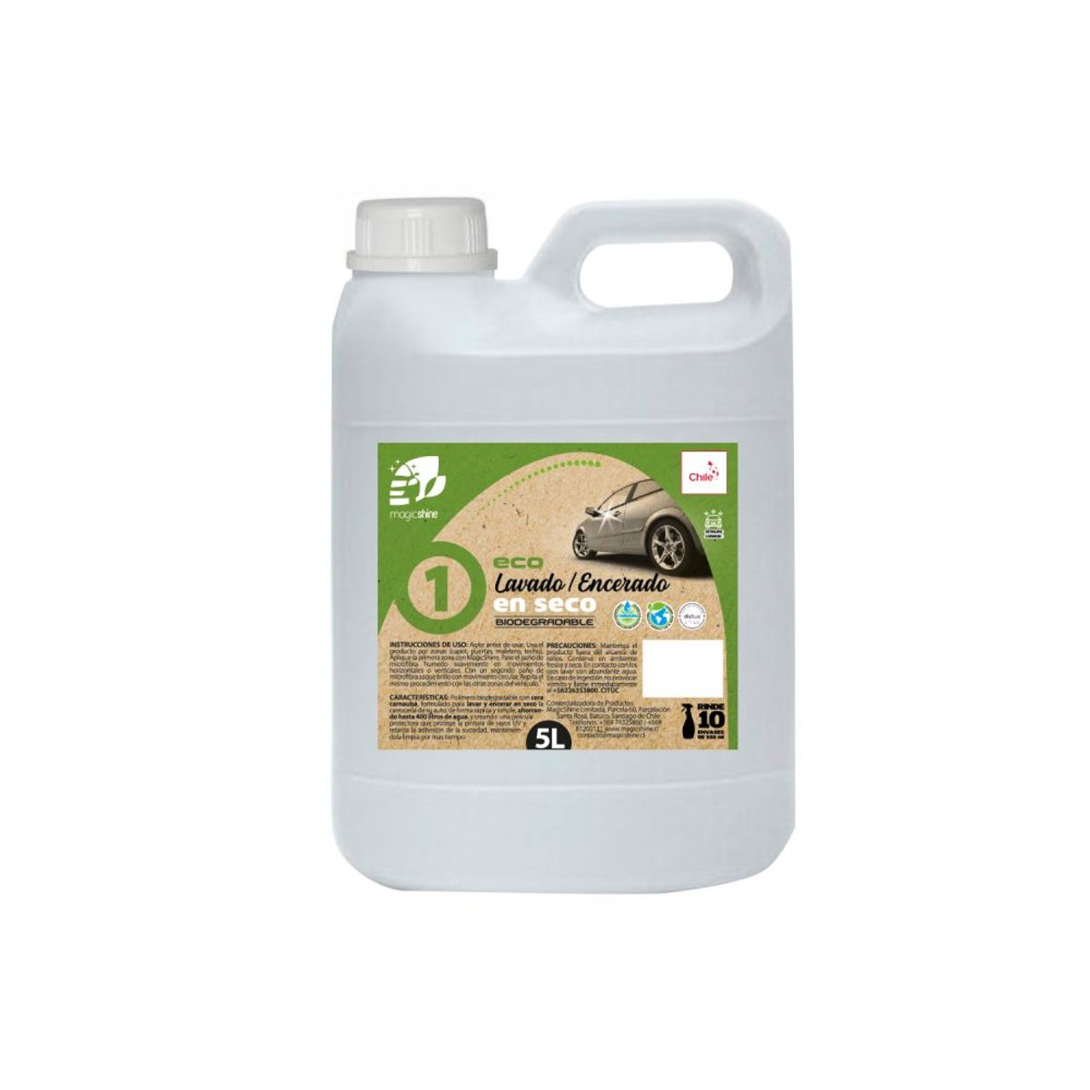 MAGICSHINE - Lavador y encerador con carnauba - 5L - Magicshine