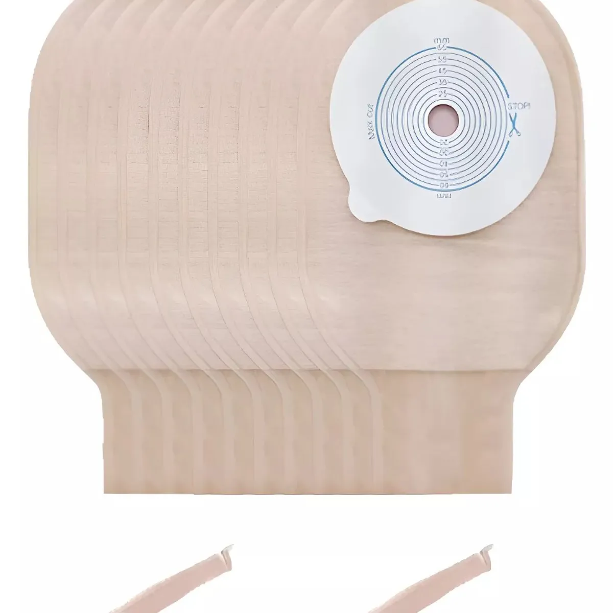 MUNDO MAGIA - 10x Bolsa Colostomía Drenable Con Filtro Anti Olor Y Gases